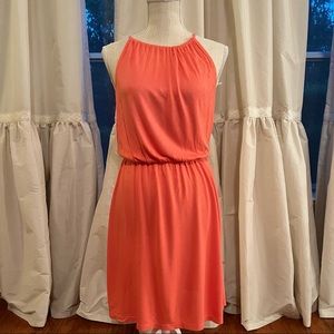 Old Navy sz small coral knit dress.